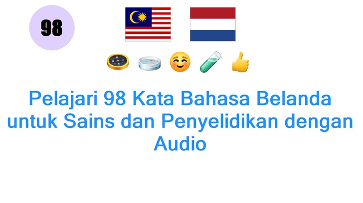 Pelajari 98 Kata Bahasa Belanda untuk Sains dan Penyelidikan dengan Audio